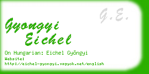 gyongyi eichel business card