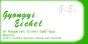 gyongyi eichel business card
